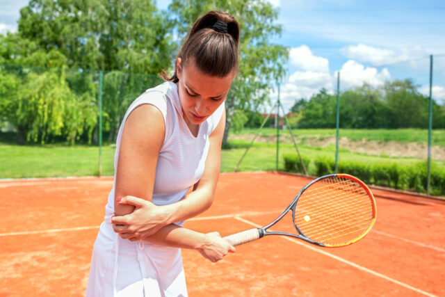 Elbow pain from sports